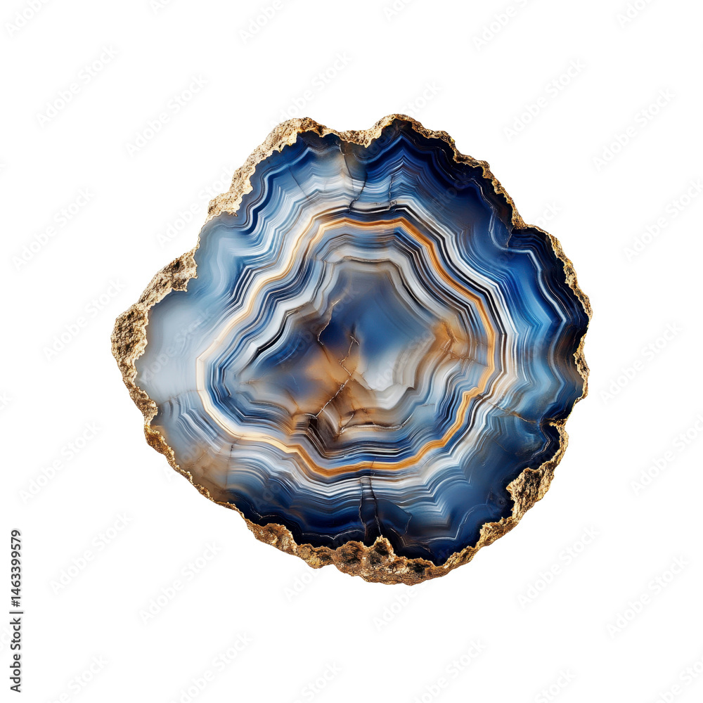 Blue Agate Slice Stunning Gemstone Texture Blue Agate Slice Stunning Gemstone Texture