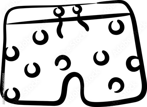 swim shorts illustration on a white background     