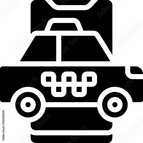 taxi illustration on a white background     