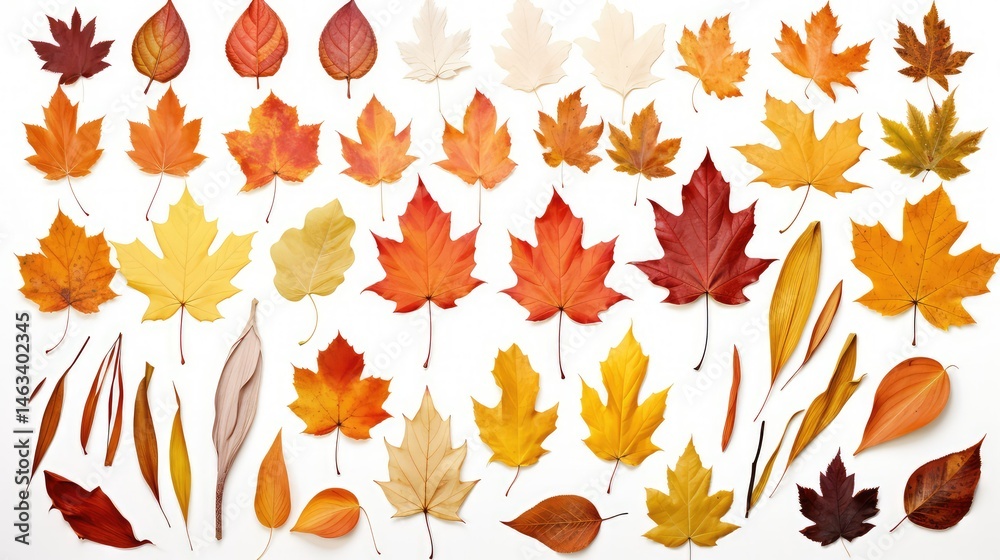 texture fall leaves white background texture fall leaves white background