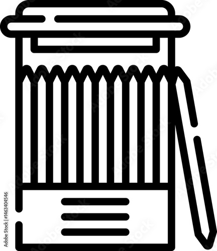 toothpick illustration on a white background     