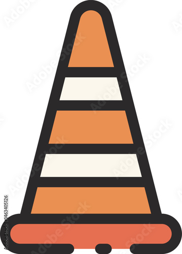 traffic cone illustration on a white background     