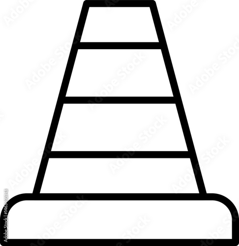 traffic cone illustration on a white background     