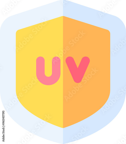 UV protection illustration on a white background     