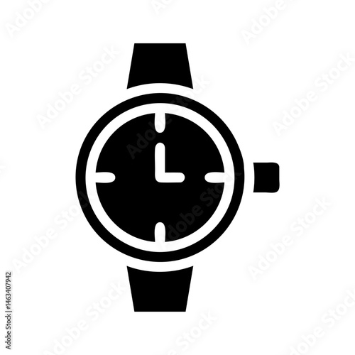 Stylized wristwatch icon representing punctuality and precise time management