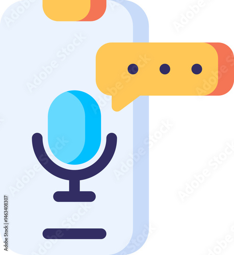 voice message illustration on a white background     