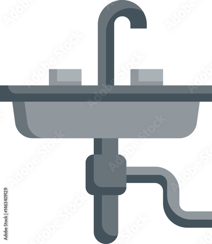 wash basin illustration on a white background    