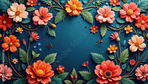 Intricate floral design repeats across surface , pattern, art, vintage