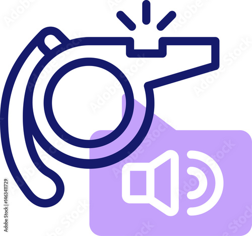 whistle illustration on a white background     