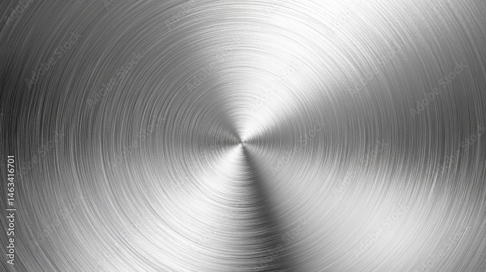 Obraz premium Close-up of a brushed metal surface showing concentric circular patterns.