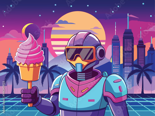 Cartoon boy astronaut on the moon with stars vector illustration