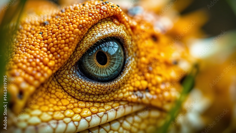 Fototapeta premium Close-up Reptile Eye: Nature's Detailed Design