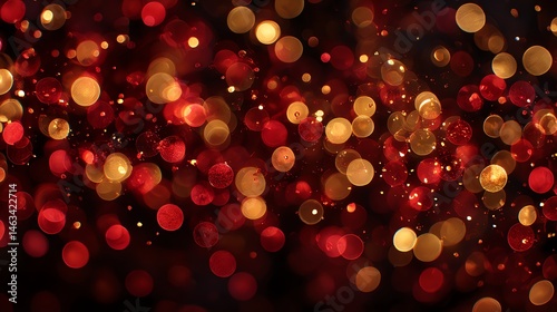 Wallpaper Mural Beautiful Christmas light bokeh overlay in rich red & gold tones, perfect for festive designs, cards, and holiday backgrounds. Sparkling warmth for your creative projects Torontodigital.ca