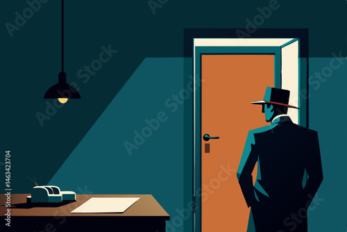 detective s office with frosted glass door  rotary.svg