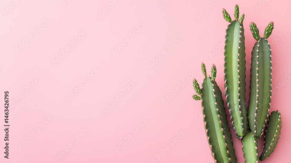 Pink Background Cactus Arrangement (25)