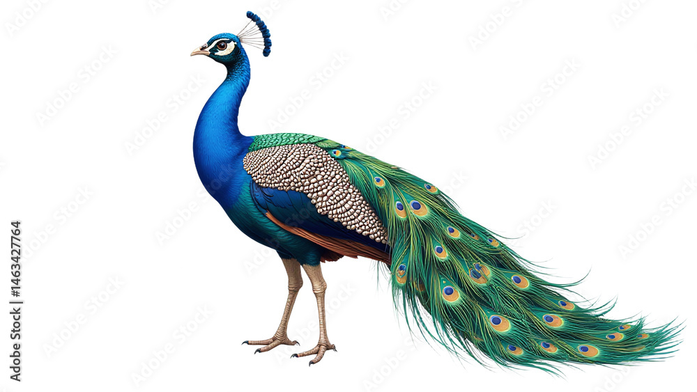 Obraz premium Detailed Turkey Poult Clipart, isolated on a white background.