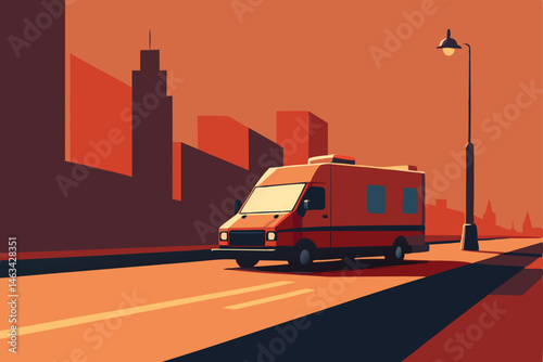 emergency response vehicle parked 