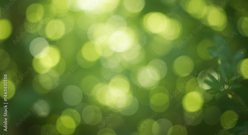 Fototapeta premium Defocused Green Nature Background with Bokeh Effect