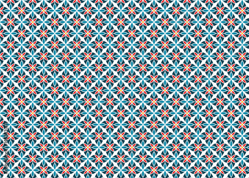 Repeating seamless design with traditional Islamic art motifs