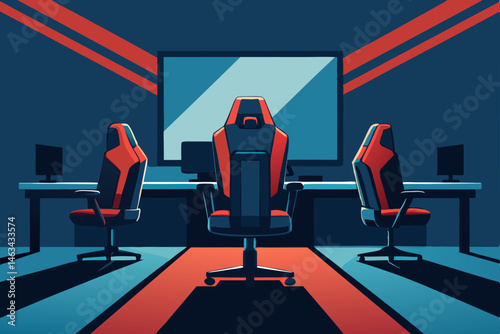 esports team office with custom chairs and ultra 