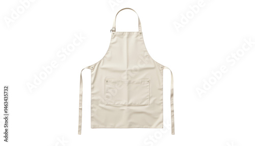 Classic tan and blue striped kitchen apron for cooking baking enthusiasts