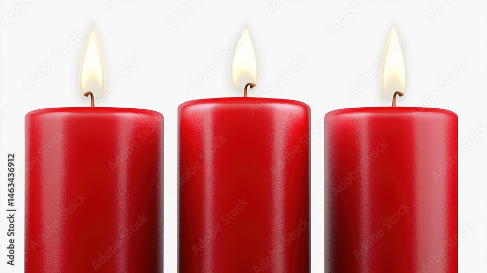 Elegant Red Candles Isolated on Transparent Background. PNG Cutout for Festive and Decorative Use. Elegant Red Candles Isolated on Transparent Background. PNG Cutout for Festive and Decorative Use.