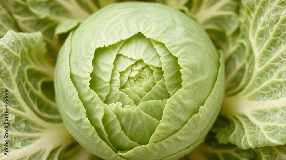 Obraz premium close up of a green cabbage