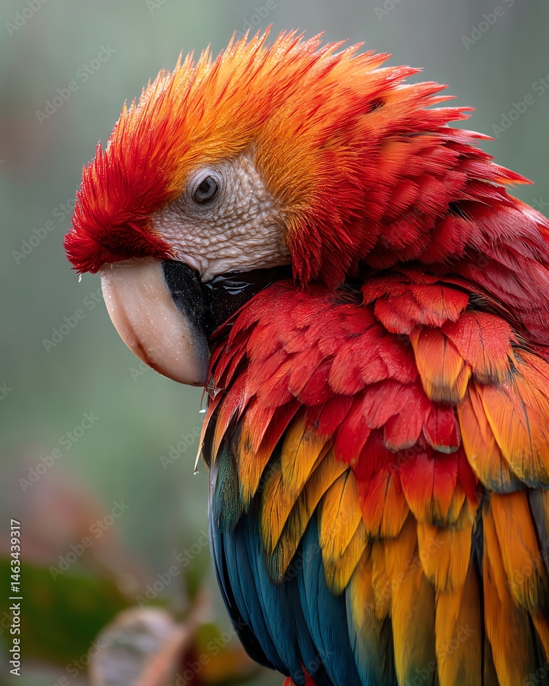 Fototapeta premium Scarlet Macaw Bird Portrait