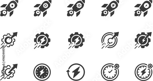 speed  acceleration line icon set  vector pictogra.eps
