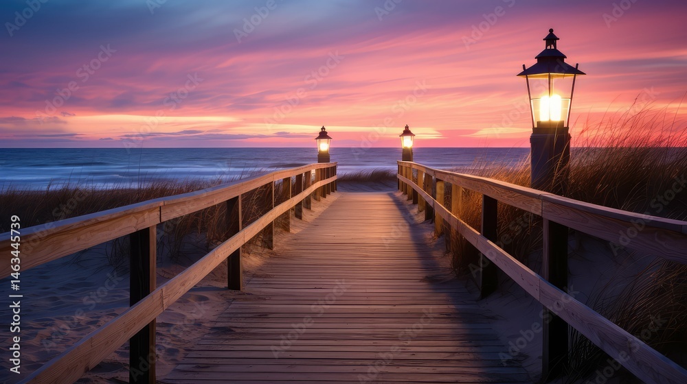 Obraz premium ocean wood post