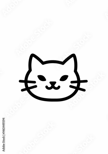 Minimalist Cat Face Icon