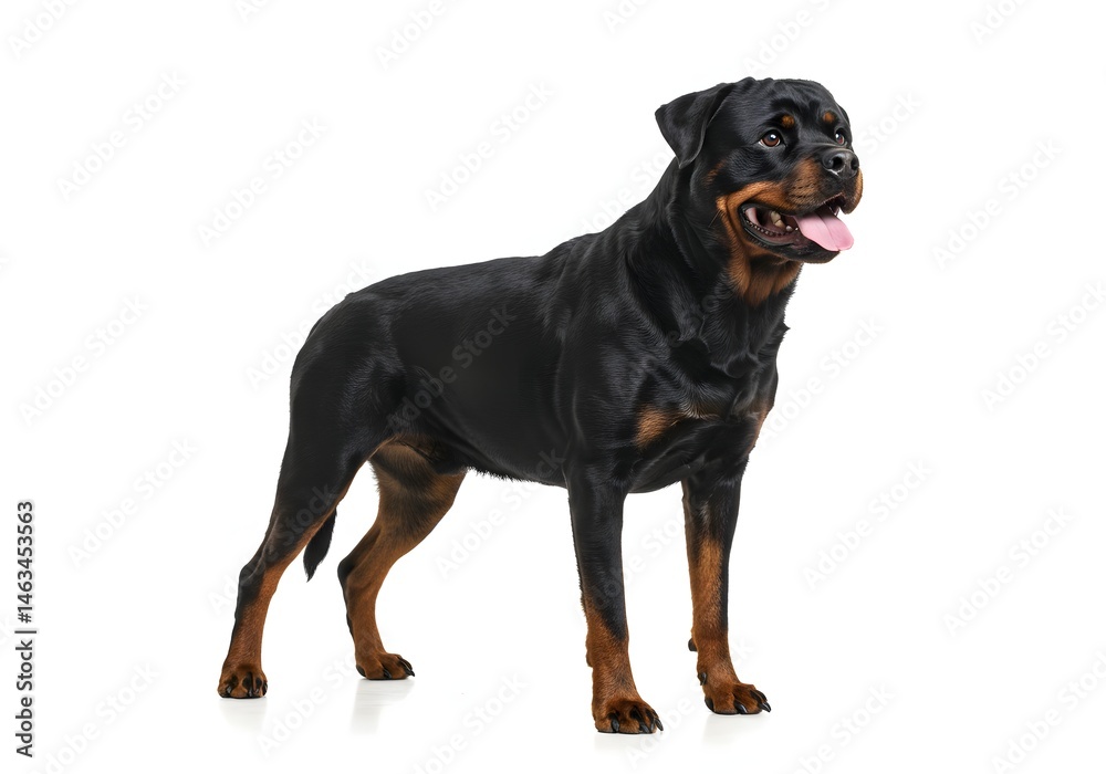 Obraz premium Dog on white background