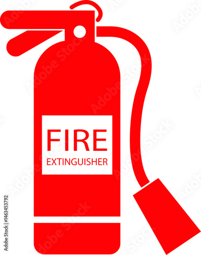 Emergency fire extinguisher icon in flat isolated on transparent background