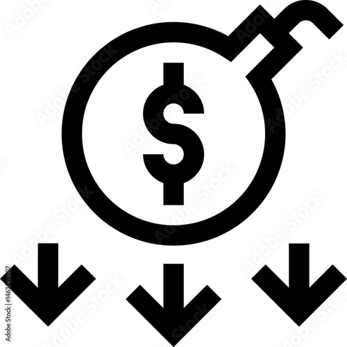 debt illustration on a white background     