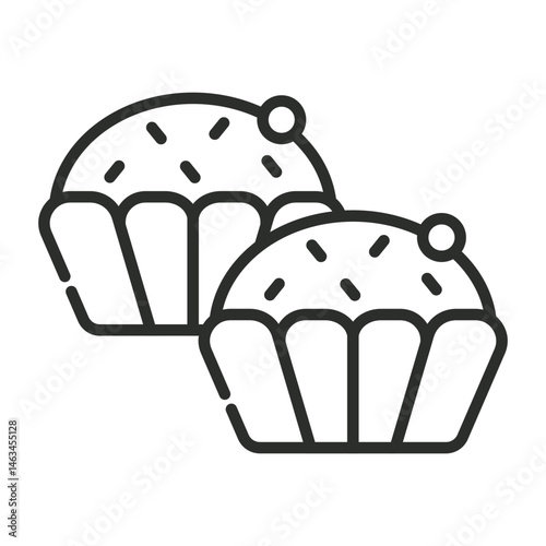 Brigadeiro icon, Brazilian food symbol outline icon, editable vector illustration and transparent graphic element. Isolated on white background
