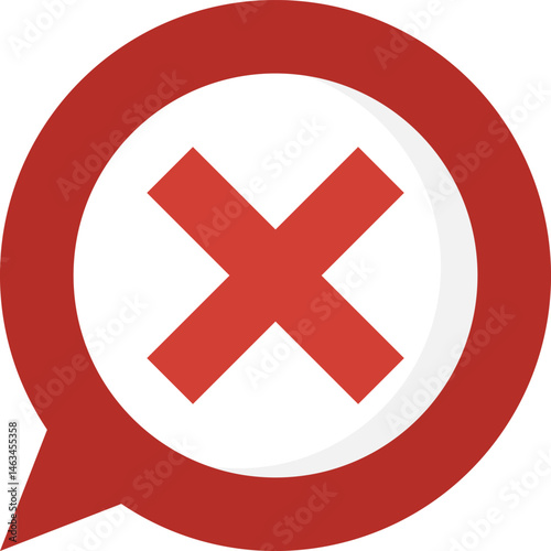denied illustration on a white background    