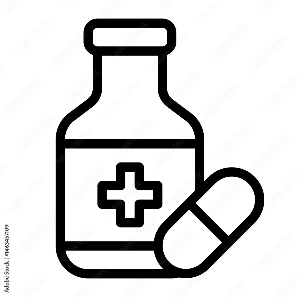 Drug icon with line style Drug icon with line style