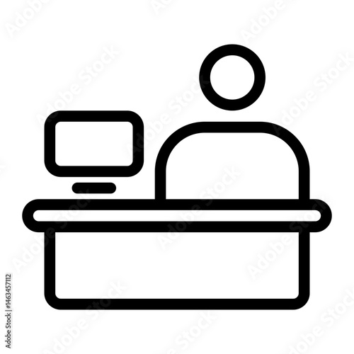 Reception icon with line style