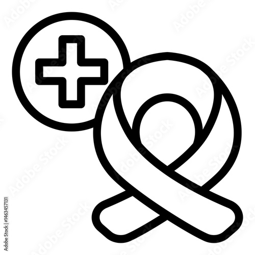 Oncology icon with line style