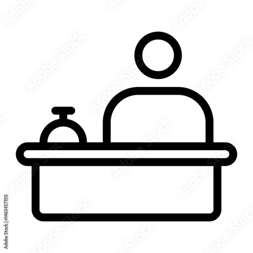 Reception icon with line style