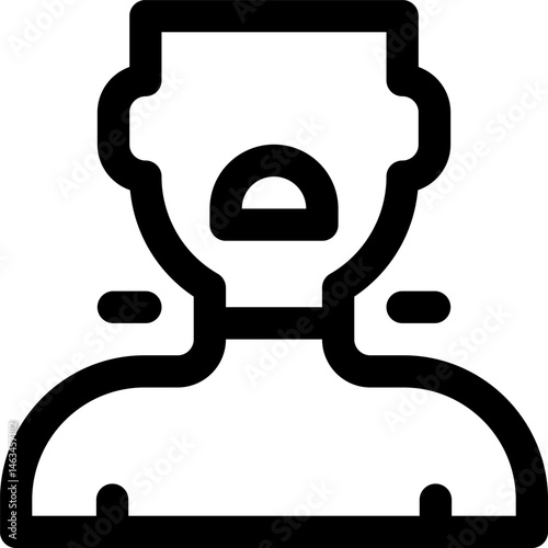 difficulty breathing illustration on a white background   