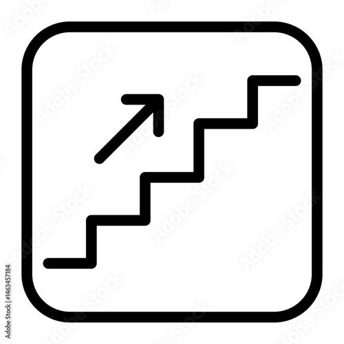 Stairs icon with line style