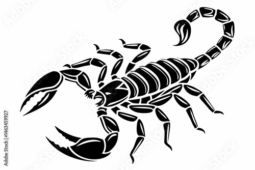 scorpion sihouette black vector