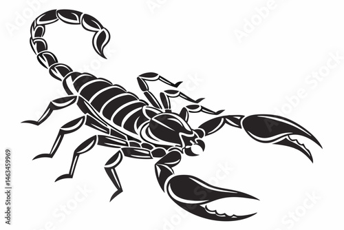 scorpion sihouette black vector
