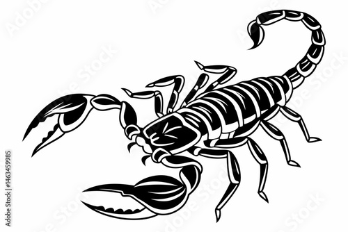 scorpion sihouette black vector