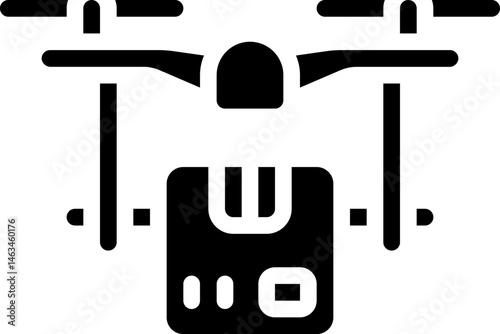 drone delivery illustration on a white background     