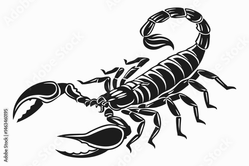 scorpion sihouette black vector