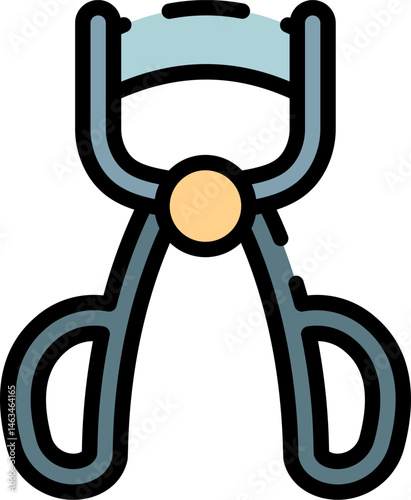 eyelash curler illustration on a white background    