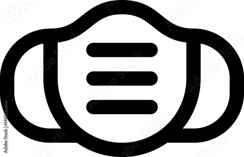 face mask illustration on a white background     