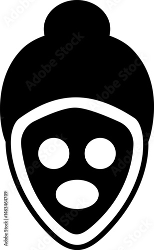facial mask illustration on a white background     